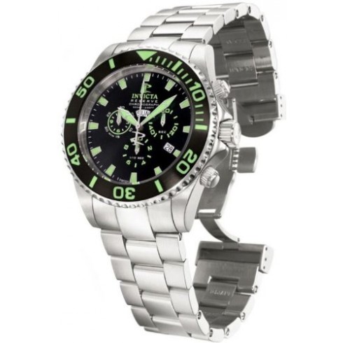 Invicta Reserve Chronograph Black Dial Stainless Steel Men's Watch 1021 watches