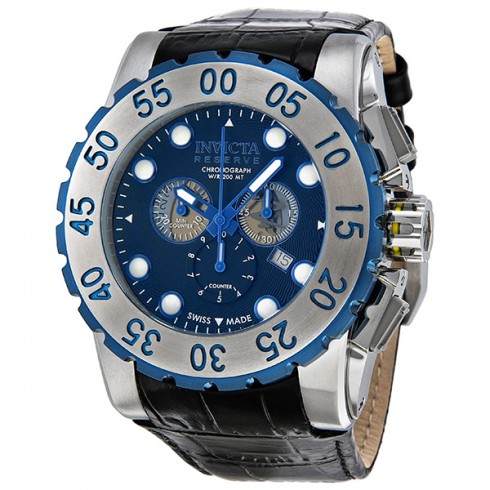 Invicta Reserve Chronograph Black Dial Stainless Steel Men's Watch 11022 watches