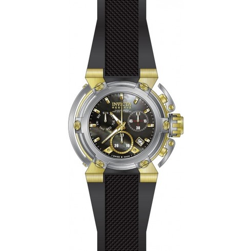 Invicta Reserve Chronograph Black Mother of Pearl Dial Black Polyurethane Men's Watch 18339 watches