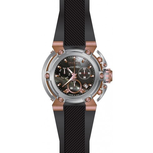 Invicta Reserve Chronograph Black Mother of Pearl Dial Black Polyurethane Men's Watch 18340 watches