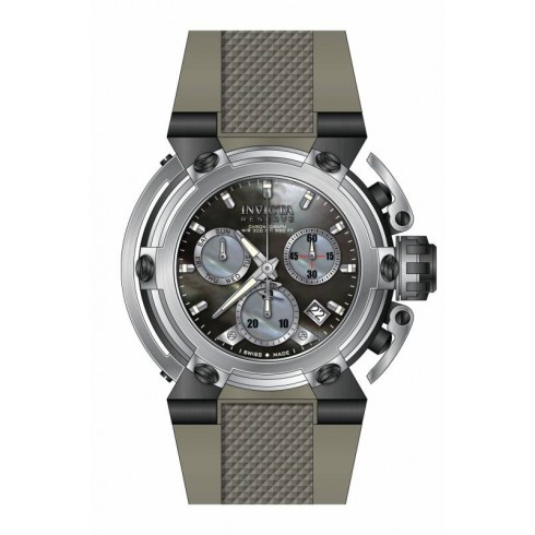 Invicta Reserve Chronograph Black Mother of Pearl Dial Grey Polyurethane Men's Watch 18344 watches