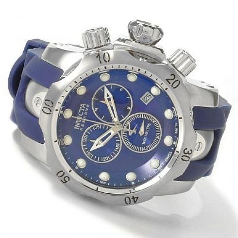 Invicta Reserve Chronograph Blue Dial Blue Rubber Men's Watch 6111 watches
