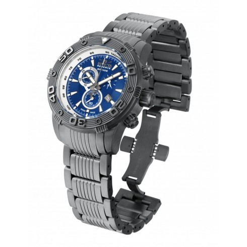 Replica Invicta Reserve Chronograph Blue Dial Gunmetal Ion-plated Men's Watch 19594 Watch