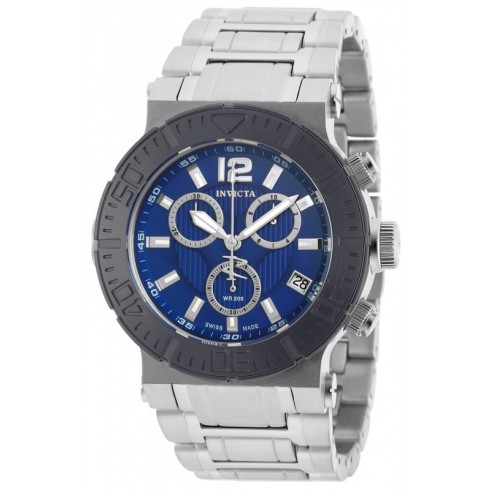 Invicta Reserve Chronograph Blue Dial Stainless Steel Men's Watch 19596 watches