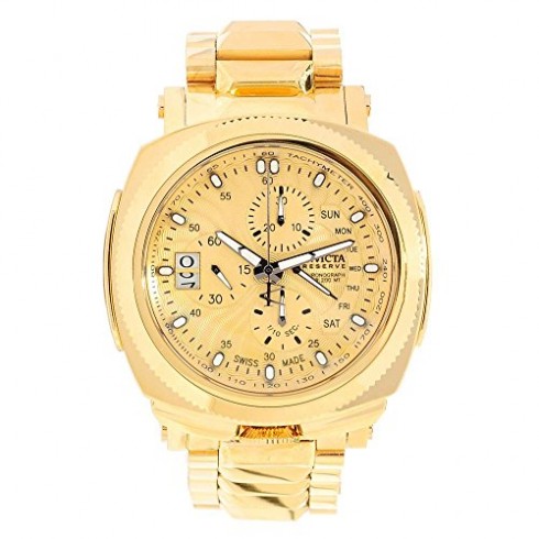 Invicta Reserve Chronograph Champagne Dial Gold-plated Men's Watch 12701 watches