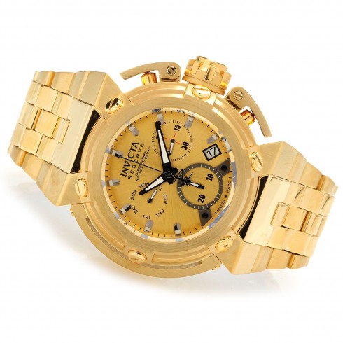 Invicta Reserve Chronograph Gold Dial Gold-plated Men's Watch 18337 watches