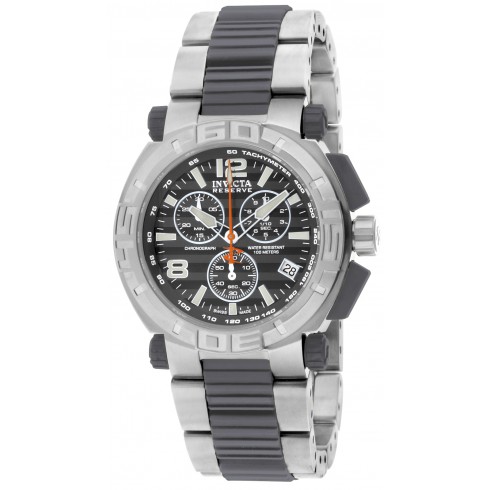 Invicta Reserve Chronograph Grey Dial Stainless Steel Grey Polyurethane Men's Watch 1866 watches