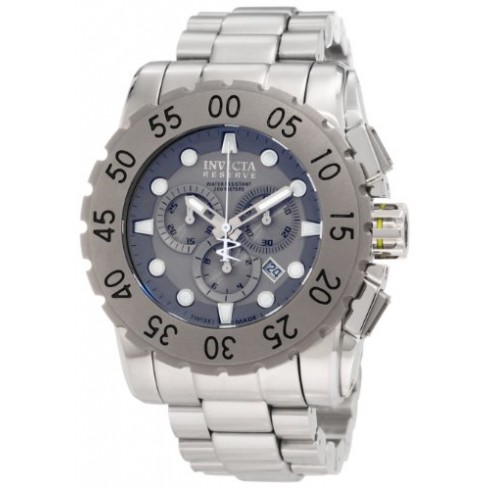 Invicta Reserve Chronograph Grey Dial Stainless Steel Men's Watch 1959 watches
