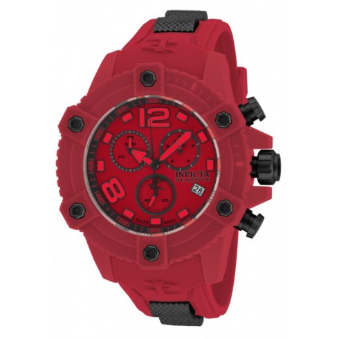 Invicta Reserve Chronograph Red Dial Red Polyurethane Men's Watch 17295 watches