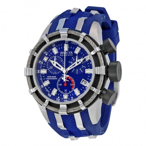 Invicta Reserve Collection Chronograph Blue Rubber Men's Watch 6433 watches