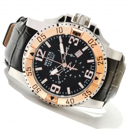 Invicta Reserve Excursion Swiss Chronograph Black Dial Black Leather Men's Watch 10899 watches