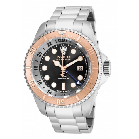 Invicta Reserve Hydromax GMT Black Dial Stainless Steel Men's Watch 16963 watches