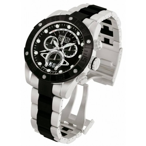 Invicta Reserve Leviathan II Chronograph Black Dial Stainless Steel and Black Polyurethane Men's Watch 0331 watches