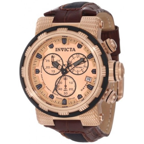 Invicta Reserve rose-gold leather quartz chrono Men's 11235 watches