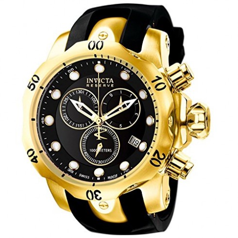 Invicta Reserve Sub-Aqua Venom Chronograph Black Dial Black Polyurethane Men's Watch 6112 watches