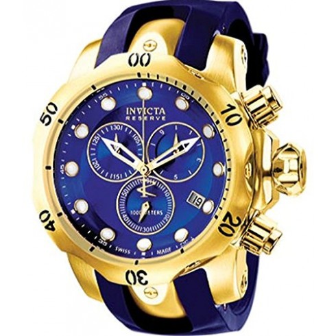 Invicta Reserve Sub-Aqua Venom Chronograph Blue Dial Blue Polyurethane Men's Watch 6113 watches