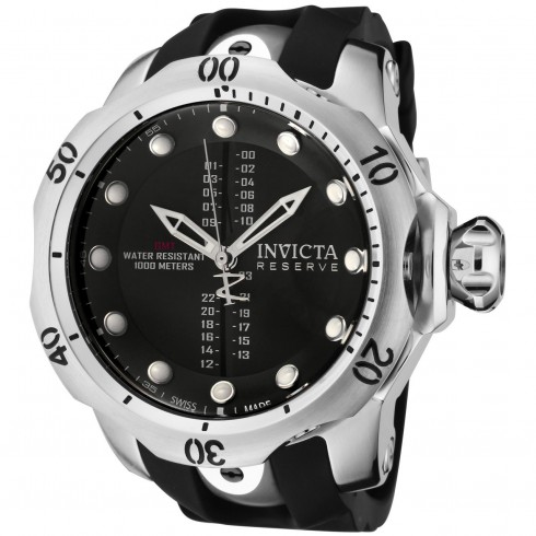 Invicta Reserve Venom Black Dial Black Rubber GMT Sport Men's Watch 0804 watches