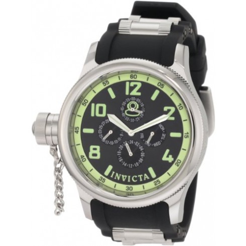 Invicta Russian Chronograph Diver Multi-Function Black And Green Dial Polyurethane Men's Watch 1798 watches