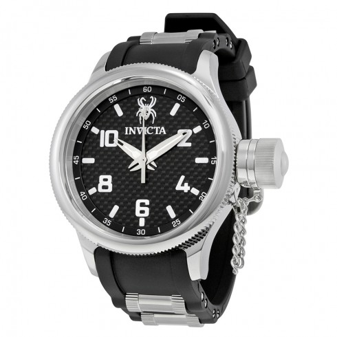 Invicta Russian Diver Black Carbon Fiber Dial Black Polyurethane Men's Watch 17944 watches