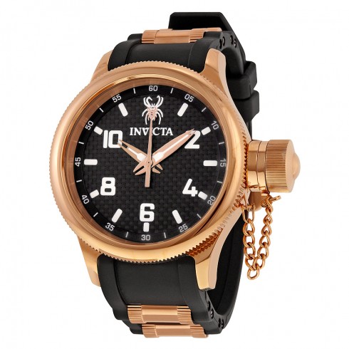 Invicta Russian Diver Black Dial Black Polyurethane Men's Watch 17948 watches