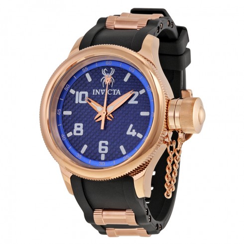 Invicta Russian Diver Blue Dial Black Polyurethane Men's Watch 17949 watches