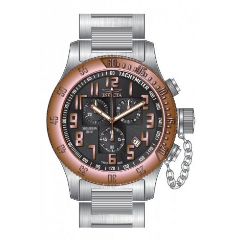 Invicta Russian Diver Chronograph Black Dial 18Rose Gold Ion-plated Men's Watch 15556 watches