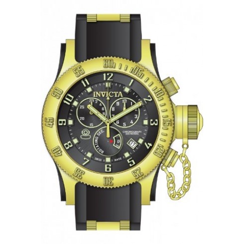Invicta Russian Diver Chronograph Black Dial Black Polyurethane Men's Watch 15562 watches