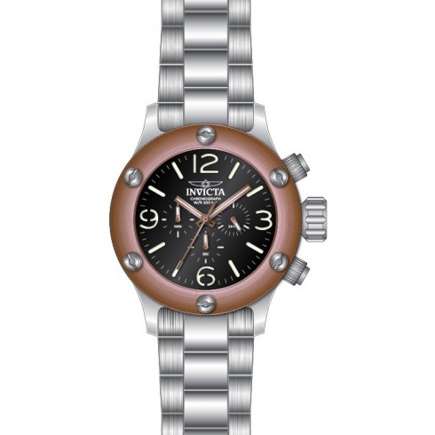 Invicta Russian Diver Chronograph Black Dial Stainless Steel Men's Watch 18585 watches