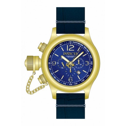 Invicta Russian Diver Chronograph Blue Dial Blue Leather Men's Watch 18577 watches