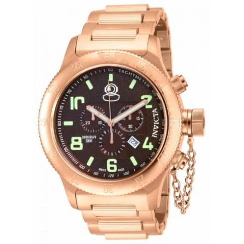 Invicta Russian Diver Chronograph Brown Dial Rose Gold Ion-plated Men's Watch 15476 watches