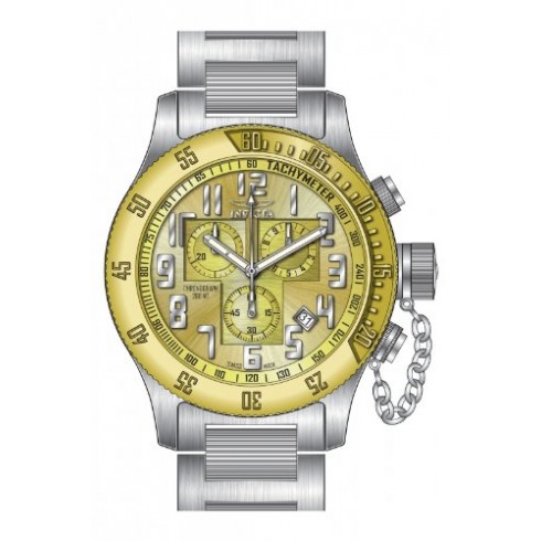 Invicta Russian Diver Chronograph Gold Dial Stainless Steel Men's Watch 15554 watches