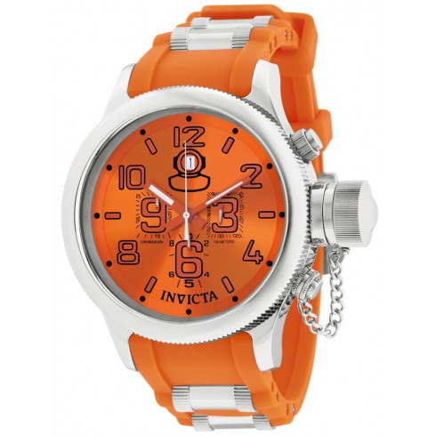 Invicta Russian Diver Chronograph Orange Dial Orange Rubber Men's Watch 1346 watches