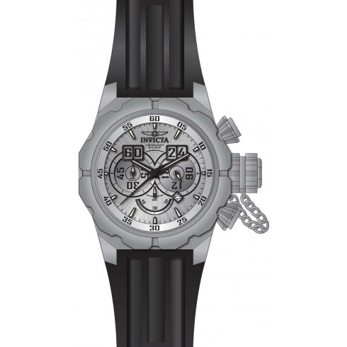 Invicta Russian Diver Chronograph Silver Dial Black Silicone Men's Watch 21633 watches