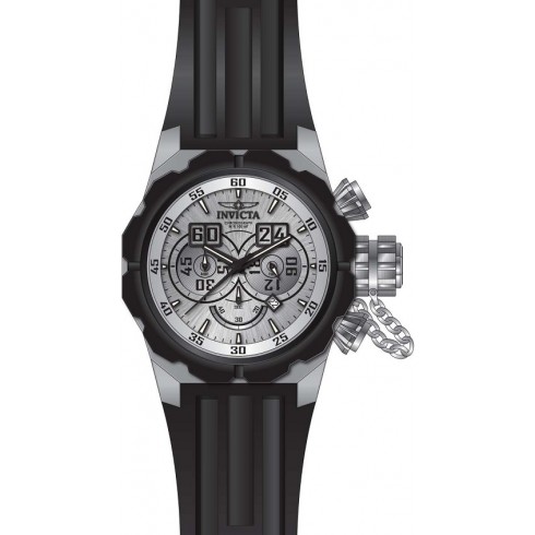 Invicta Russian Diver Chronograph Silver Dial Black Silicone Men's Watch 21677 watches