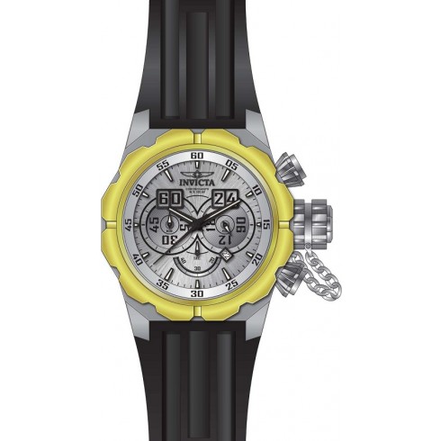 Invicta Russian Diver Chronograph Silver Dial Black Silicone Men's Watch 21678 watches