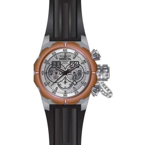 Invicta Russian Diver Chronograph Silver Dial Black Silicone Men's Watch 21679 watches