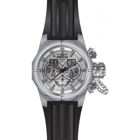 Invicta Russian Diver Chronograph Silver Dial Black Silicone Men's Watch 21680 watches