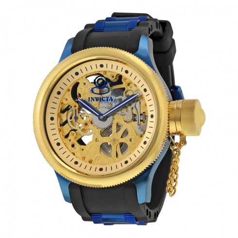 Invicta Russian Diver Mechanical Black Polyurethane Men's Watch 17269 watches