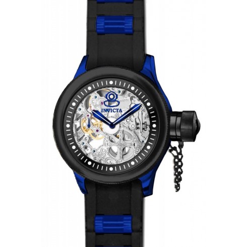 Invicta Russian Diver Mechanical Black Skeleton Dial Black Polyurethane Men's Watch 17268 watches