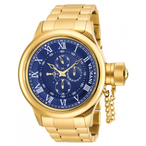 Invicta Russian Diver Multi-Function Blue Dial 18kt Gold-plated Men's Watch 17667 watches