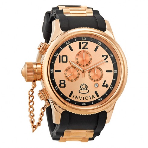 Invicta Russian Diver Rose-Gold Polyurethane Quartz Men's Watch 1804 watches