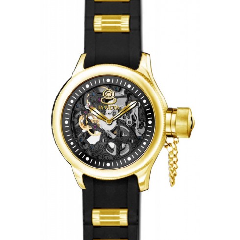 Invicta Russian Diver Skeleton Dial Black Rubber Men's Watch 17266 watches