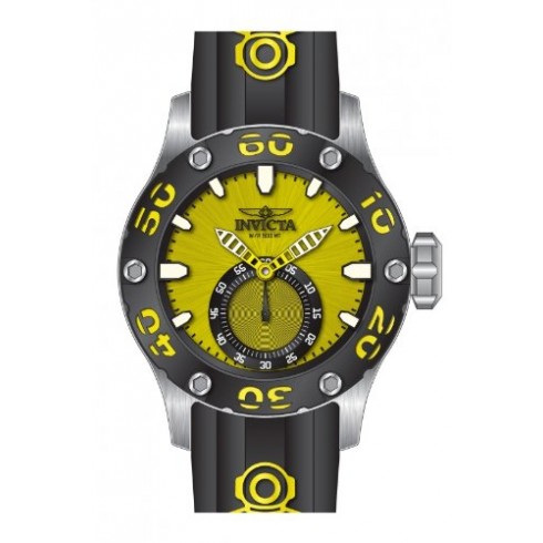 Invicta Russian Diver Yellow Dial Black PVD Men's Watch 12705 watches