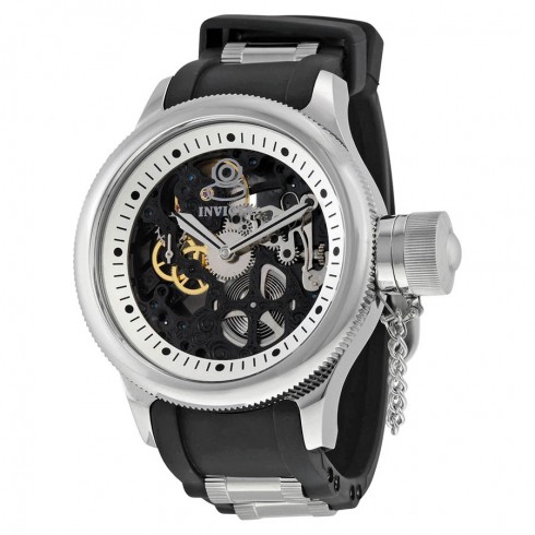 Invicta Russion Diver Black Skeleton Dial Black Polyurethane Men's Watch 17263 watches