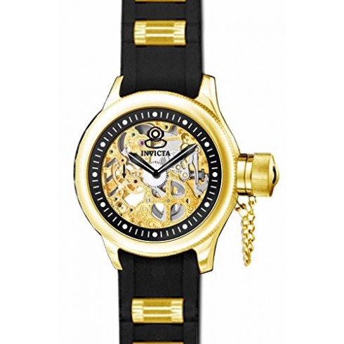 Invicta Russion Diver Black Skeleton Dial Black Polyurethane Men's Watch 17265 watches