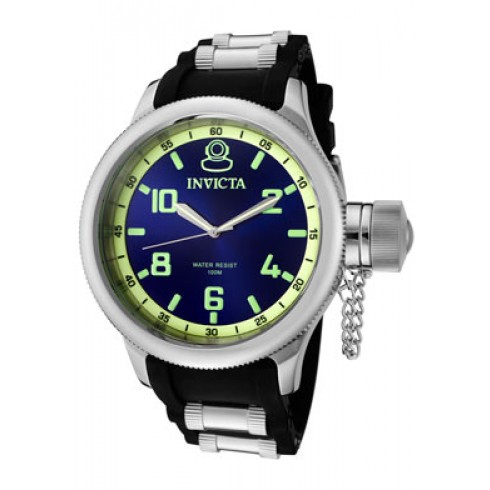 Invicta Russsian Diver Blue Dial Black Polyurethane Men's Watch 1434 watches