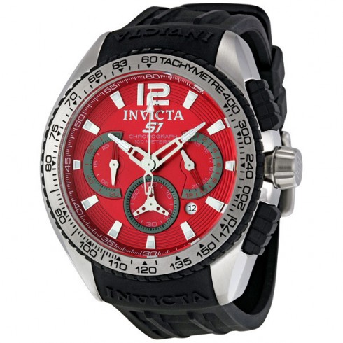 Invicta S1 Racing Chronograph Red Dial Stainless Steel Men's Watch 1452 watches