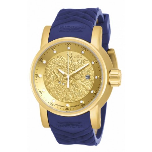 Invicta S1 Rally Automatic Gold Dial Blue Polyurethane Men's Watch 18215 watches