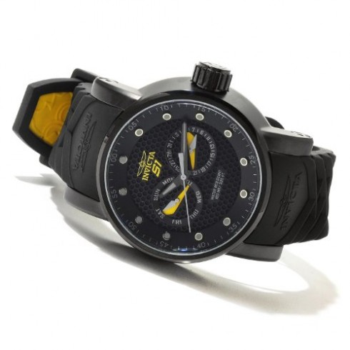Invicta S1 Rally Black Dial Yellow Accent Black Rubber Men's Watch 12789 watches