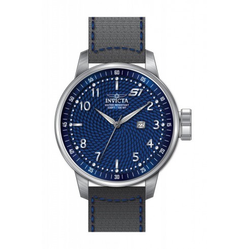 Invicta S1 Rally Blue Dial Grey Leather Men's Watch 19613 watches